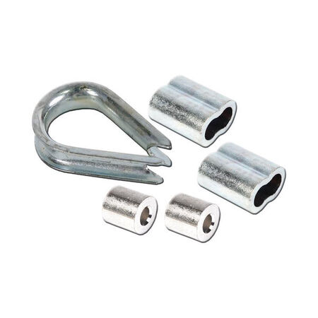 Koch Industries Zinc-Plated Aluminum Wire Rope Clips and Thimble