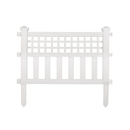 Suncast 2 ft. L X 20.5 in. H Resin White Garden Fence