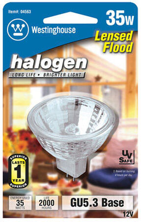 Westinghouse 35 watts 360 lumens 3000 K GU5.3 Floodlight Halogen Light Bulb White MR16