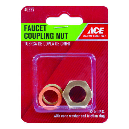 Ace Brass Faucet Coupling Nut 1/2 in. Dia.