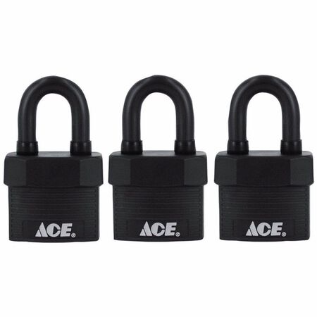 Ace 1-5/8 in. H X 1-3/4 in. W X 1-1/8 in. L Steel Double Locking Padlock