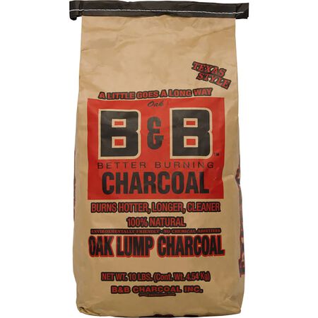 B&B Charcoal All Natural Oak Lump Charcoal 10 lb.