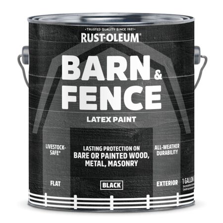 Rust-Oleum Barn & Fence Latex Paint Black Gallon
