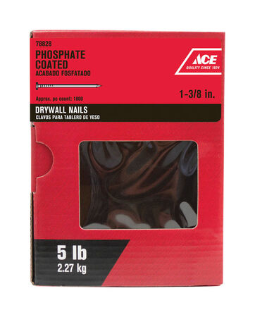 Ace 1-3/8 in. L Drywall Nail Phospate-Coated 5 lb.