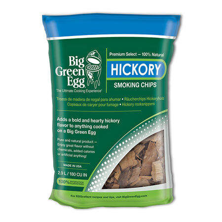 Big Green Egg All Natural Hickory Wood Smoking Chips 180 cu in