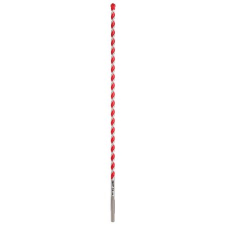 Milwaukee 1/4 in. X 12 in. L Carbide Hammer Drill Bit 3-Flat Shank 1 pk