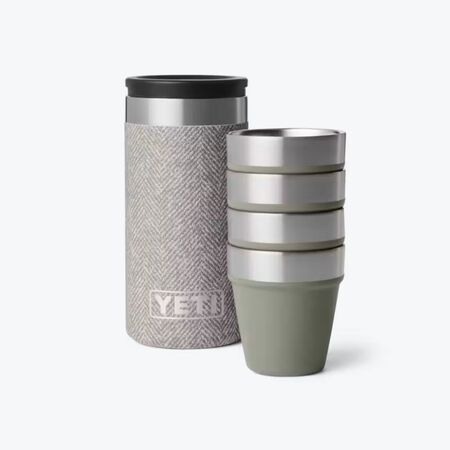 YETI 1.7 Riverhead Green Stainless Steel Packable Shot Glass Set