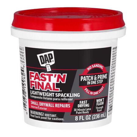 DAP Fast N Final Ready to Use White Lightweight Spackling Compound 8 oz