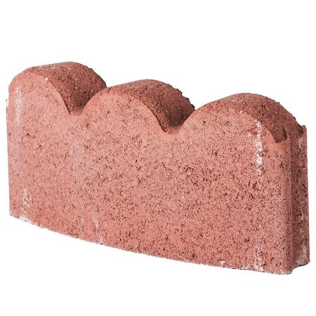 Edging Lawn Scallop 12" Curved Red