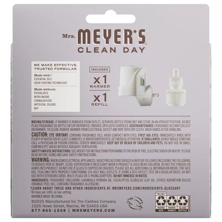 Mrs. Meyer's Clean Day Air Freshener Starter Kit Lavender
