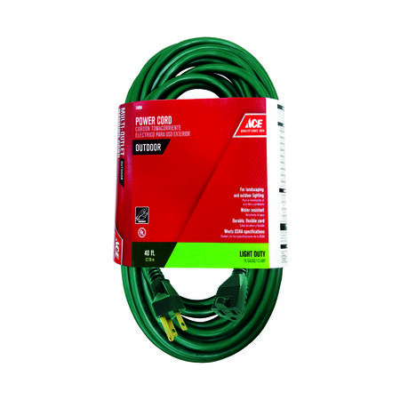 Ace Outdoor 40 ft. L Green Extension Cord 16/3 SJTW