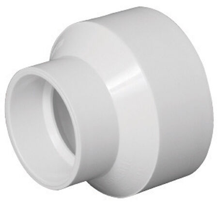 Charlotte Pipe Schedule 40 1-1/2 in. Hub X 3 in. D Hub PVC Reducing Coupling 1 pk