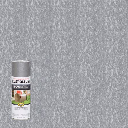 Rust-Oleum Stops Rust Hammered Silver Spray Paint 12 oz