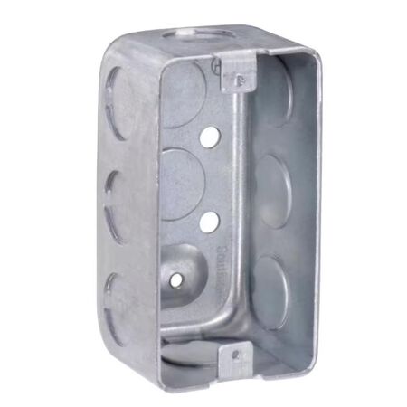 Southwire New Work 13 cu in Rectangle Galvanized Steel 1 gang Outlet Box Gray