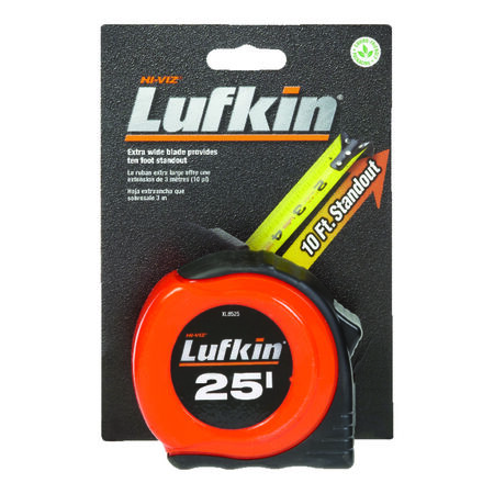 Lufkin Power Return Tape Measure 1-3/16 in. W x 25 ft. L