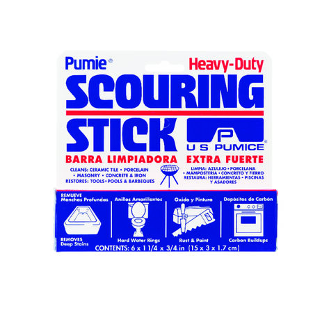 US Pumice Pumie Heavy Duty Scouring Stick For Bath/Toilet 6 in. L 1 pk