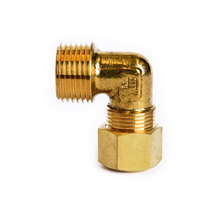 ATC 3/8 in. Compression 3/8 in. D MPT Brass 90 Degree Elbow
