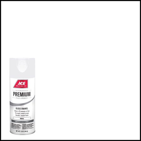 Ace Premium Gloss White Paint + Primer Enamel Spray 12 oz