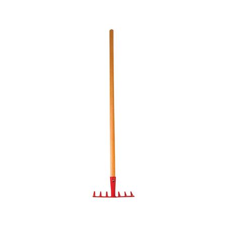 Rugg Buddy Bee 31 in. 7 Tine Steel Rake Wood Handle