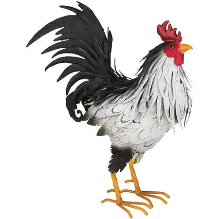 Regal Art & Gift 12375 Sussex Rooster Decor 15 in.Statuary, 13.75 x 6.5 in. Black/White