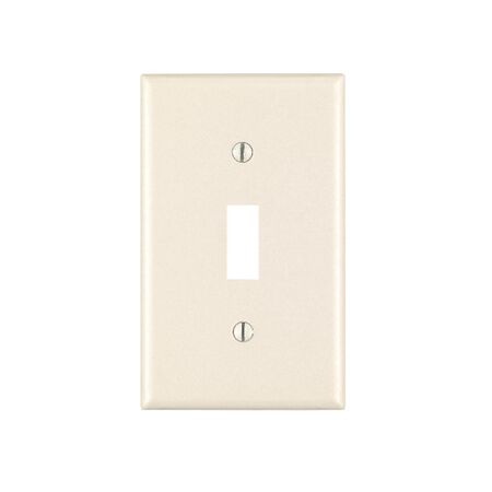 Leviton Light Almond 1 gang Thermoset Plastic Toggle Wall Plate 10 pk