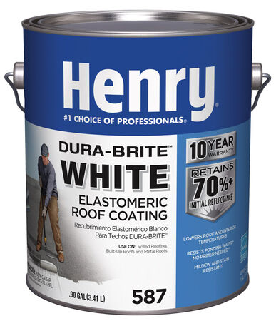 Henry Dura-Bright Water Based Roof Coating .90 gal. White