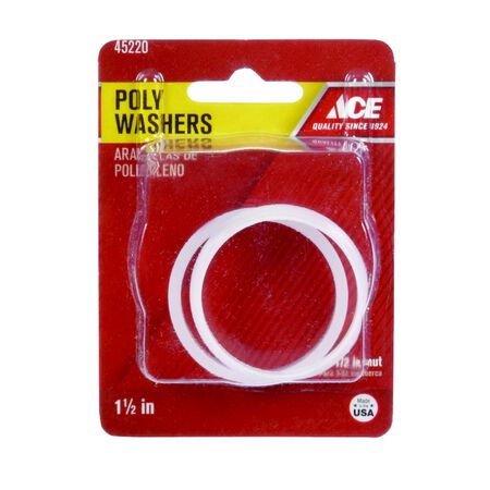 Ace 1-1/2 in. D Plastic Poly Washer 2 pk