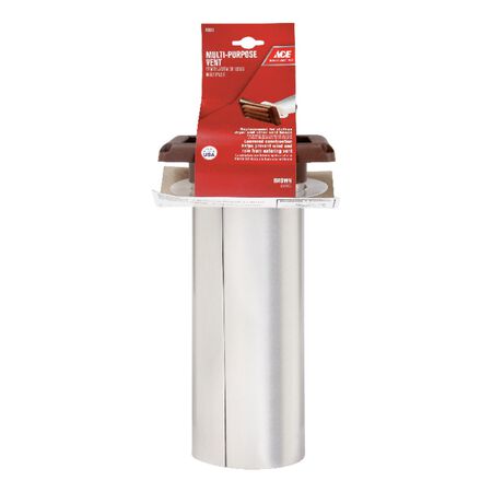 Ace 4 in. W X 6 in. L Brown Plastic Dryer Vent Hood
