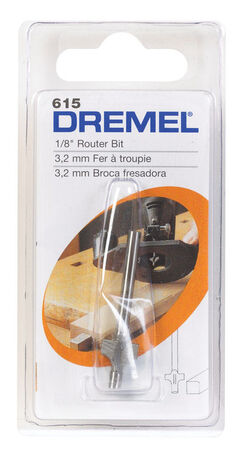 Dremel 1/8 in. D X 1/8 in. R X 2-3/4 in. L High Speed Steel 2-Flute Corner Rounding Router Bit