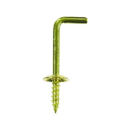 Ace Small Polished Brass Green Brass 1.5 in. L Shoulder Hook 8 lb 4 pk