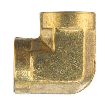 Ace 3/8 in. Dia. x 3/8 in. Dia. FPT To FPT 90 deg. Yellow Brass Elbow