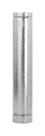 Selkirk 3 in. Dia. x 24 in. L Aluminum Round Gas Vent Pipe Metallic