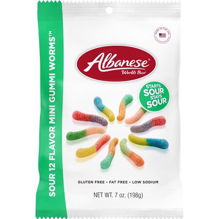 Albanese Fruit Flavors Sour Gummie Candy 7 Oz