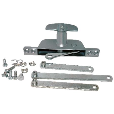 Barton Kramer Silver Aluminum Left/Right Jalousie Window Operator Kit For Jalousie