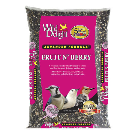 Wild Delight Fruit N Berry Assorted Species Sunflower Seeds Wild Bird Food 20 lb