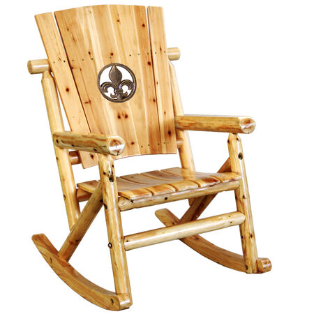 Aspen Fleur de Lis Medallion Single Rocking Chair II