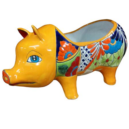 Avera Products Talavera 9 in. H X 17 in. W Ceramic Talavera Planter Multicolored