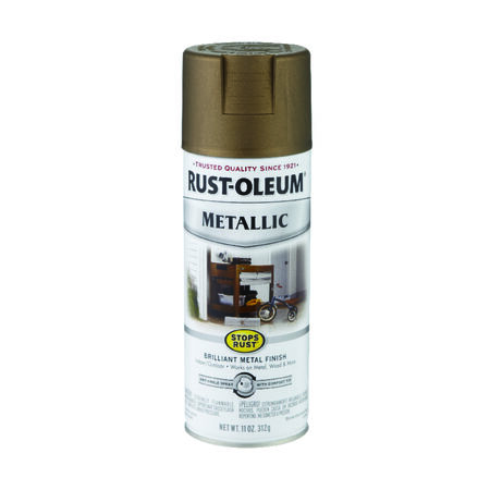 Rust-Oleum Stops Rust Antique Brass Metallic Spray Paint 11 oz