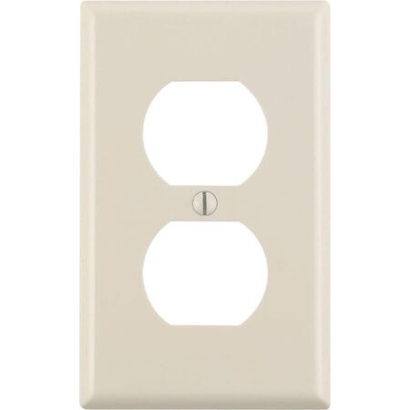 Leviton Almond 1 gang Thermoset Plastic Duplex Wall Plate 1 pk
