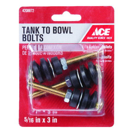 Ace Tank to Bowl Bolts Black Brass Plated