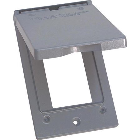 Sigma Engineered Solutions Rectangle Metal 1 gang 4.57 in. H X 2.83 in. W Vertical GFCI Cover