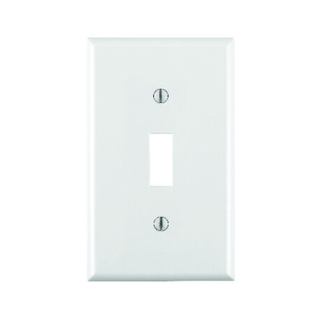 Leviton 1 gang White Nylon Toggle Wall Plate 1 pk