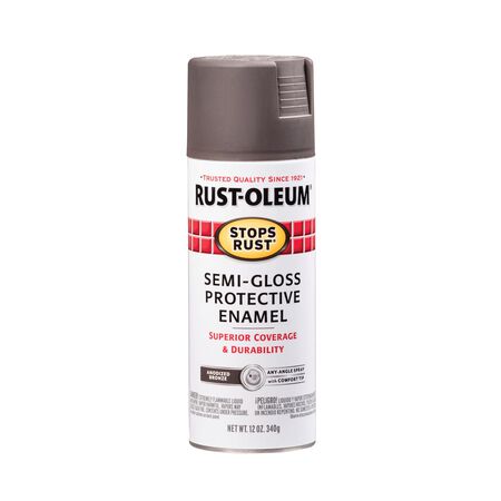 Rust-Oleum Stops Rust Semi-Gloss Anodized Bronze Spray Paint 12 oz