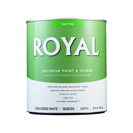 Royal Satin High Hiding White Paint Exterior 1 qt