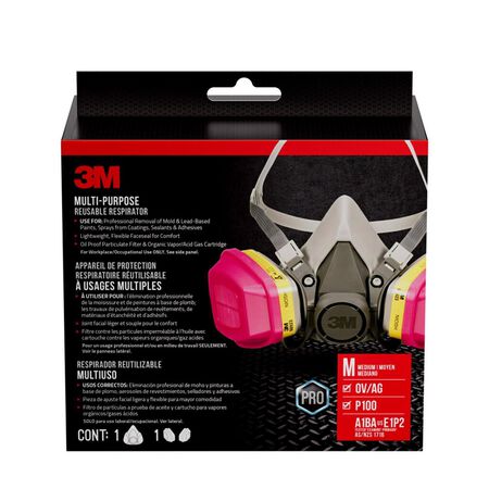 3M P95 Multi-Purpose Respirator Black M 1 pk