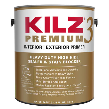 KILZ Premium White Flat Water-Based Stain Blocking Primer 1 gal