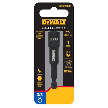DeWalt 3/8 in. X 2-9/16 in. L Steel Nut Driver 1 pc