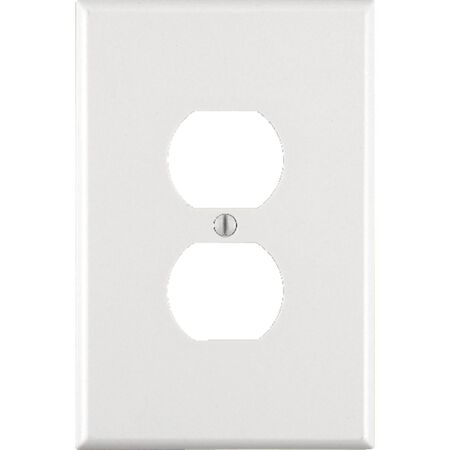 Leviton White 1 gang Thermoset Plastic Duplex Wall Plate 1 pk