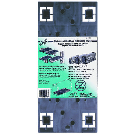 Gibraltar Mailboxes Black Plastic Mailbox Mounting Board .090 Ga. 13-1/16 in. L