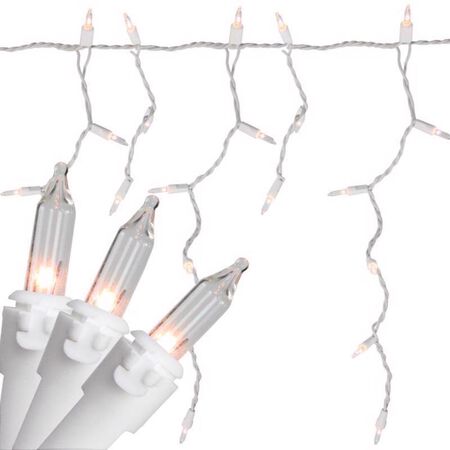 Celebrations Classic LED T5 Warm White 300 ct Icicle Christmas Lights 19.6 ft.